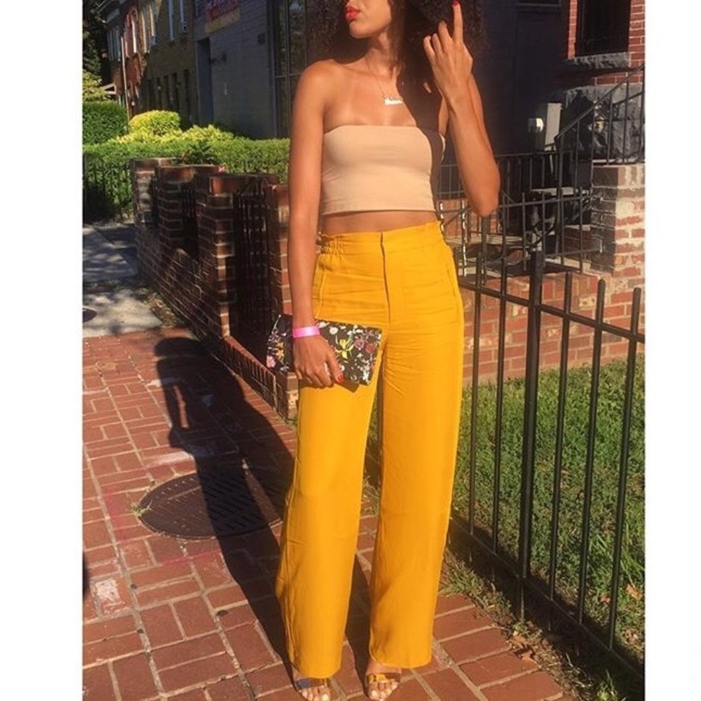 Yellow Zara Pants